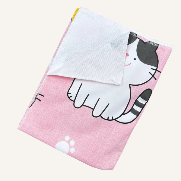 Непромокаюча пелюшка · Рожева з котиками — Babywear