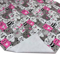 Непромокаюча пелюшка · Сіро рожеві котики — Babywear