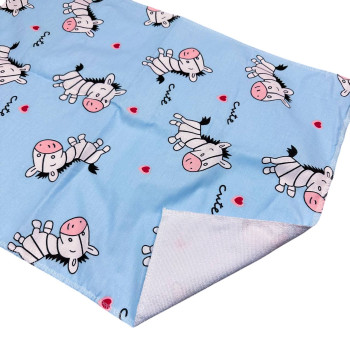 Непромокаюча пелюшка · Блакитна з зебрами — Babywear