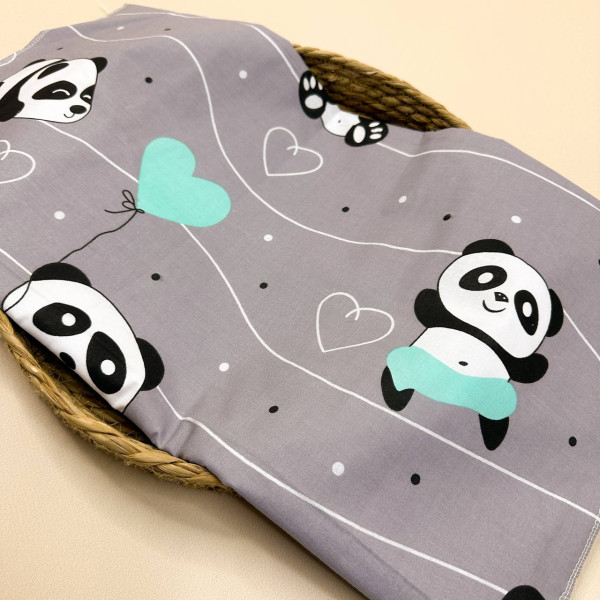 Непромокаюча пелюшка · Панди сірі · Водонепроникна — Babywear