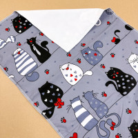 Непромокаюча пелюшка · Котики чорні білі — Babywear