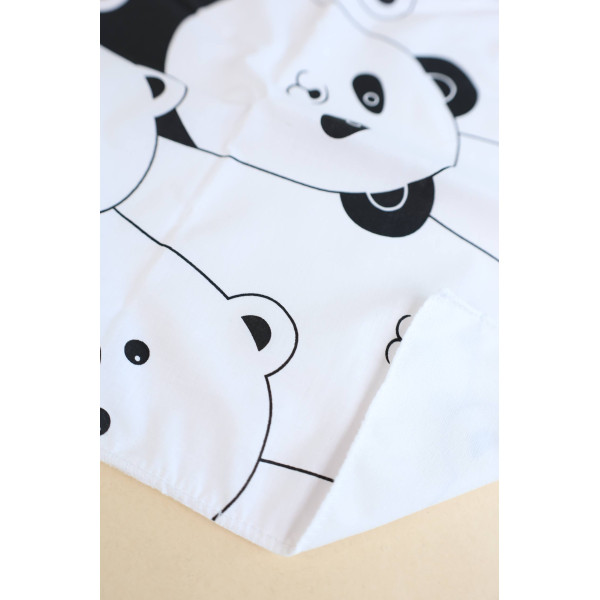 Бавовняна пелюшка · Чорно-білі ведмедики — Babywear