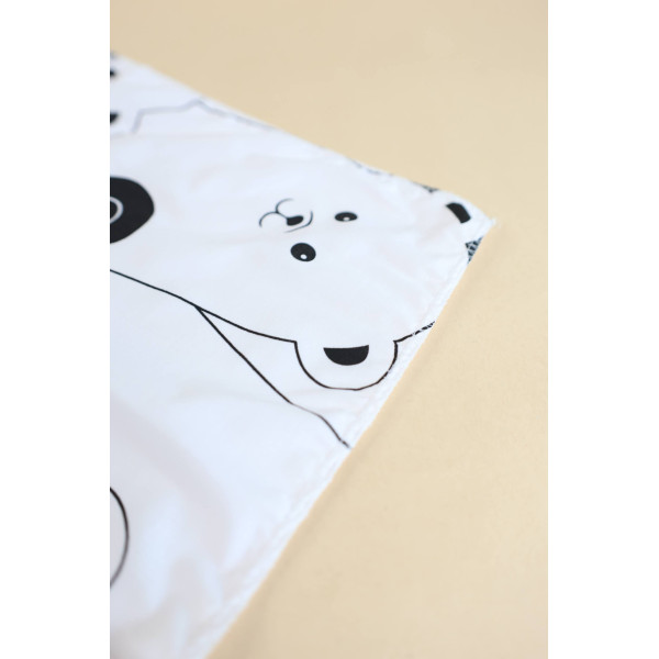 Бавовняна пелюшка · Чорно-білі ведмедики — Babywear
