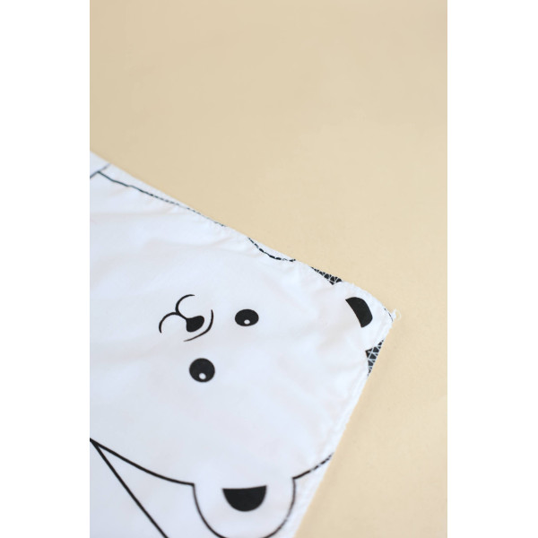 Бавовняна пелюшка · Чорно-білі ведмедики — Babywear