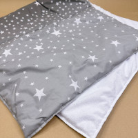 Непромокаюча пелюшка · 120×60 см. · Сіра з зірками · З синтепоном — Babywear