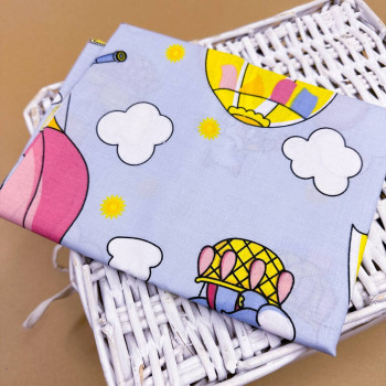 Бавовняна пелюшка · 90×110 см. · Тваринки на кульках — Babywear