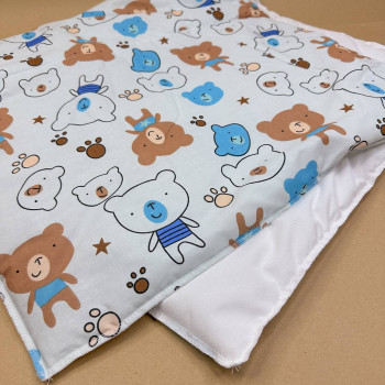 Бавовняна пелюшка · Біла з ведмедиками · З синтепоном — Babywear