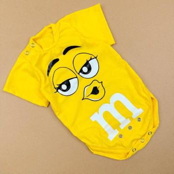 Боді з куліру для дівчинки Жовтий M&M's (56–86)
