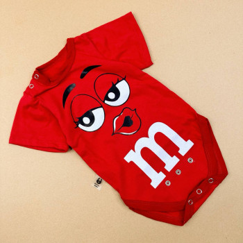 Боді з куліру для дівчинки Червоний M&M's (56–86)
