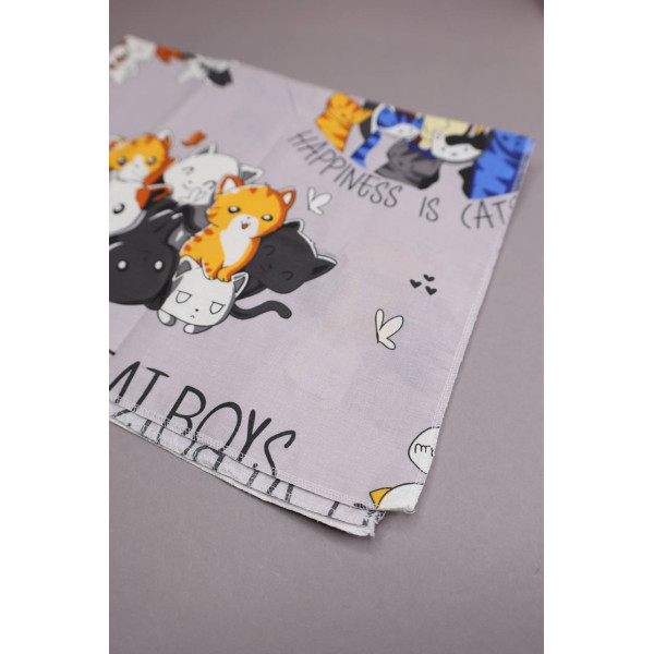 Бавовняна пелюшка · 90×110 см · Грайливі котики — Babywear