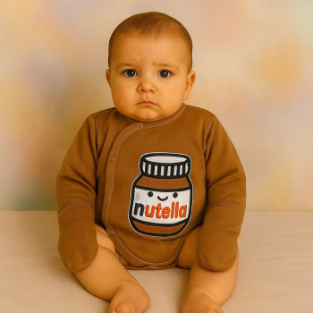 Боді в пологовий  із закритими ручками  "нутелла" (56–86)