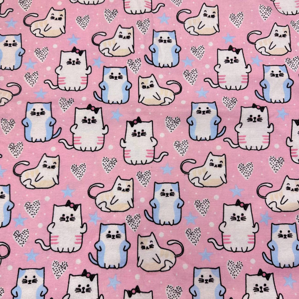 Байкова пелюшка · 110×90 см. · Рожева з котиками — Babywear
