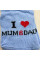 Теплі махрові носочки( I  love mum & dad ) блакитні