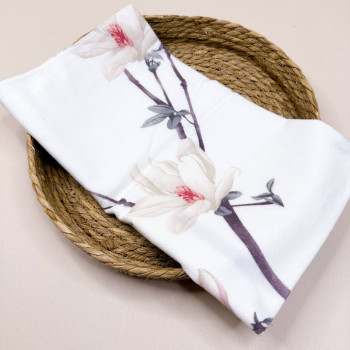 Байкова пелюшка · 80×90 см · Гілочка з квітами — Babywear