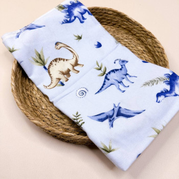 Байкова пелюшка · 80×90 см. · Блакитна з динозавриками — Babywear