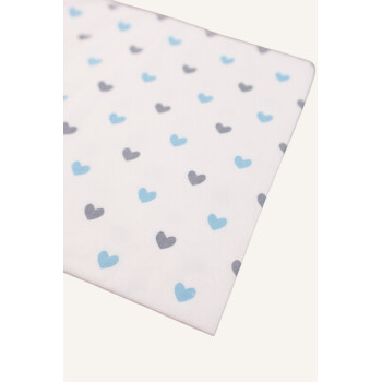 Байкова пелюшка · 80×90 см. · блакитні сердечки — Babywear