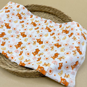 Ситцева пелюшка · 90×100 см · Коричневі песики — Babywear