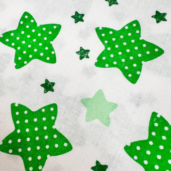 Ситцева пелюшка · 90×100 см · Зелені зірки — Babywear