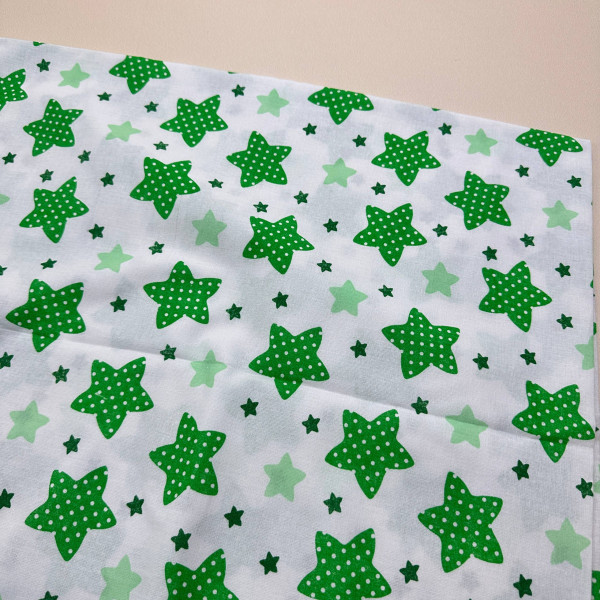 Ситцева пелюшка · 90×100 см · Зелені зірки — Babywear