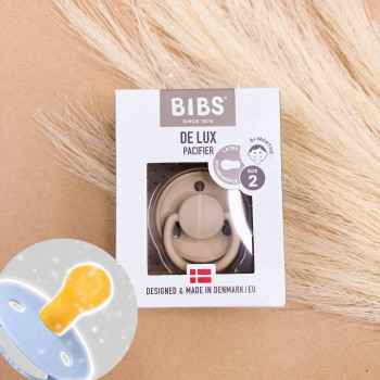 Пустушка BIBS класична кругла De lux бежева