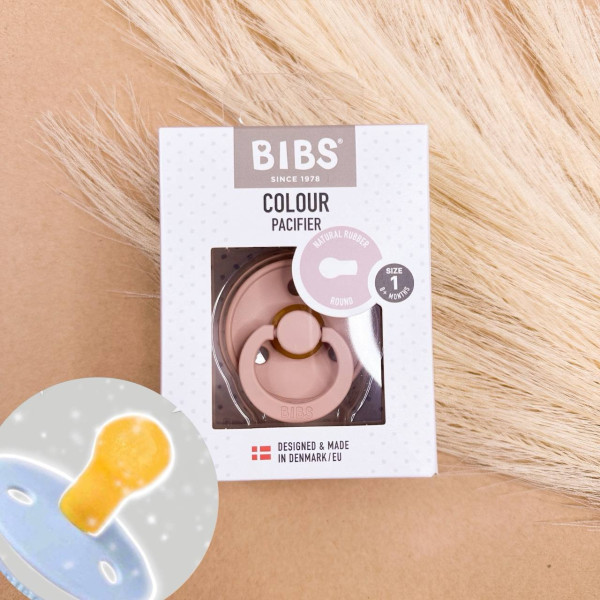 Пустушка BIBS класична кругла Color рожева пудра