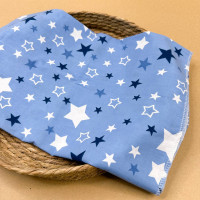 Бавовняна пелюшка · 90×110 см. · Синьо-білі зірочки — Babywear