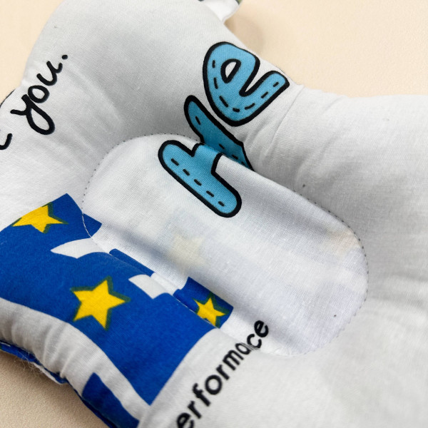 Ортопедична подушка біла з динозаврами