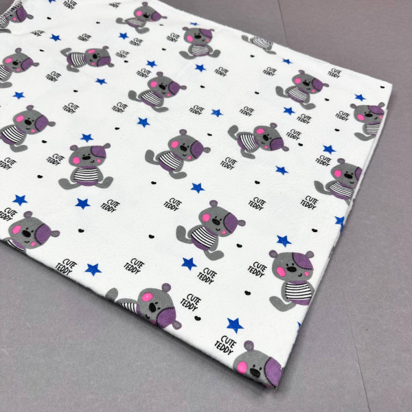 Байкова пелюшка · 110×90 см. · Ведмедики та зірочки · Тепла — Babywear