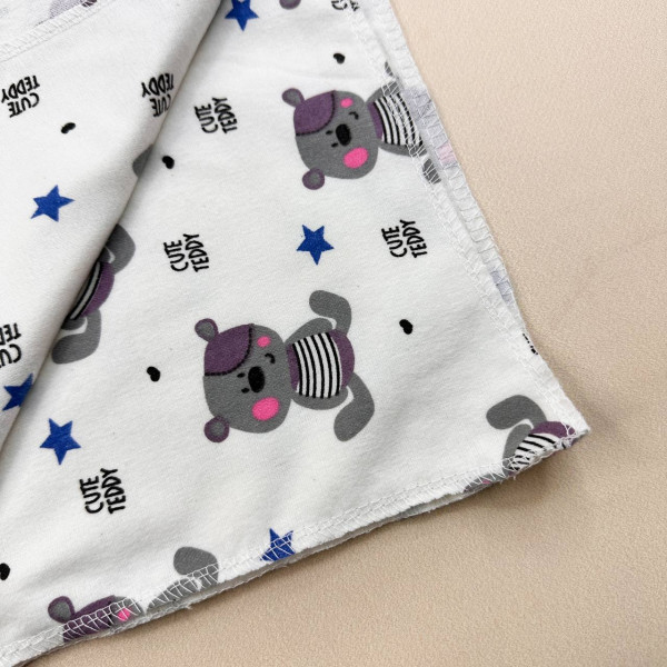 Байкова пелюшка · 110×90 см. · Ведмедики та зірочки · Тепла — Babywear