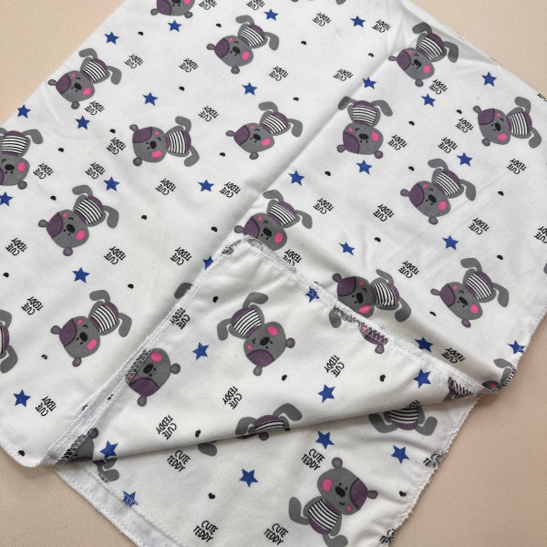 Байкова пелюшка · 110×90 см. · Ведмедики та зірочки · Тепла — Babywear