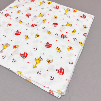 Ситцева пелюшка · 90×100 см · Жовті тваринки — Babywear