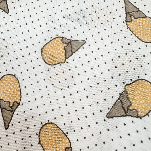 Ситцева пелюшка · 90×100 см · Жовті ріжки — Babywear