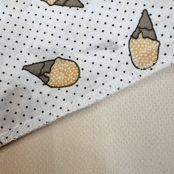 Ситцева пелюшка · 90×100 см · Жовті ріжки — Babywear