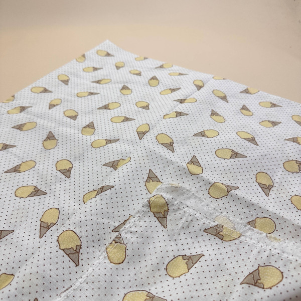 Ситцева пелюшка · 90×100 см · Жовті ріжки — Babywear