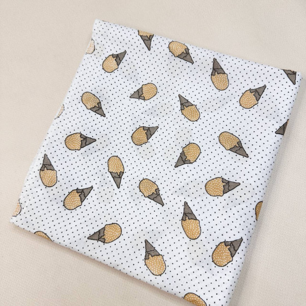 Ситцева пелюшка · 90×100 см · Жовті ріжки — Babywear