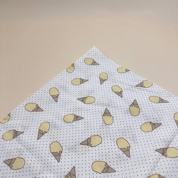 Ситцева пелюшка · 90×100 см · Жовті ріжки — Babywear