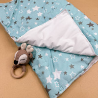 Непромокаюча пелюшка · Бірюзова з зірочками · З синтепоном — Babywear
