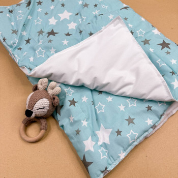 Непромокаюча пелюшка · Бірюзова з зірочками · З синтепоном — Babywear