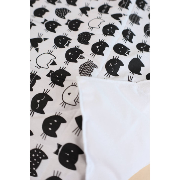 Непромокаюча пелюшка · Чорні котики · З синтепоном — Babywear