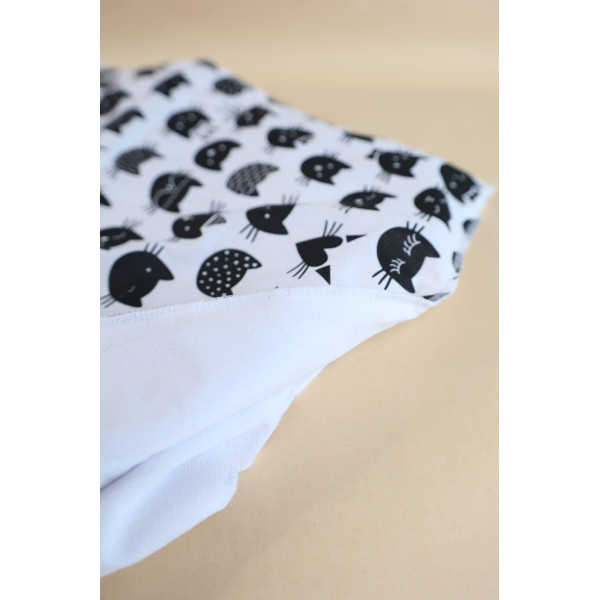 Непромокаюча пелюшка · Чорні котики · З синтепоном — Babywear