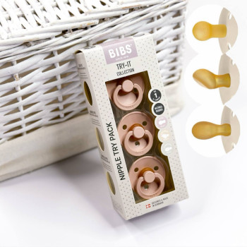 Пустушки BIBS Try-it Colour для малюків Рожеві