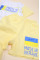 Комплект із інтерлоку патріотичний футболка, повзунки, шортики Ніжно-жовтий.