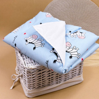 Непромокаюча пелюшка · Блакитна з зебрами · З синтепоном — Babywear