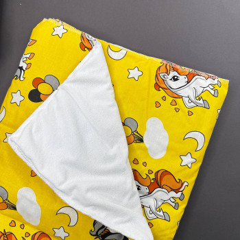 Непромокаюча пелюшка · Жовта з єдиноріжками · З синтепоном — Babywear