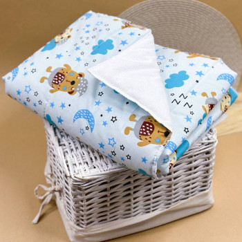 Непромокаюча пелюшка · Блакитна сплячі ведмедики · З синтепоном — Babywear