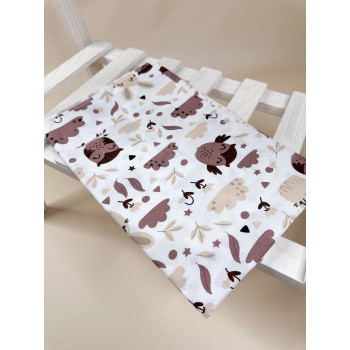 Бавовняна пелюшка · 90×110 см. · Сови з зайченятами — Babywear