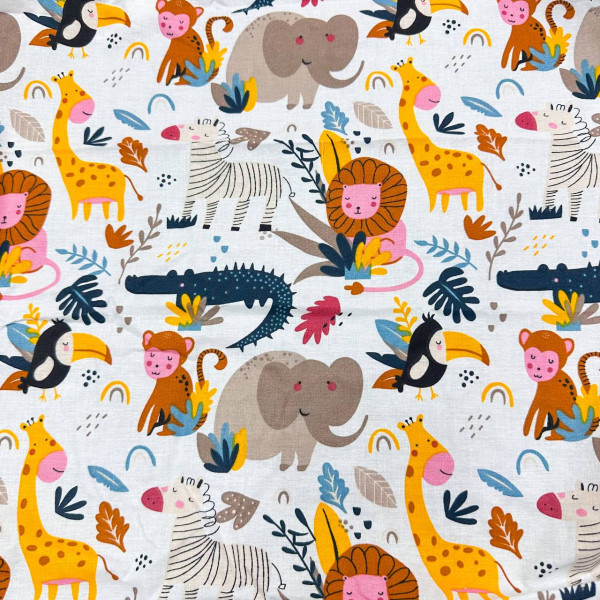 Бавовняна пелюшка · 90×70 см. · Кольорові звірята — Babywear