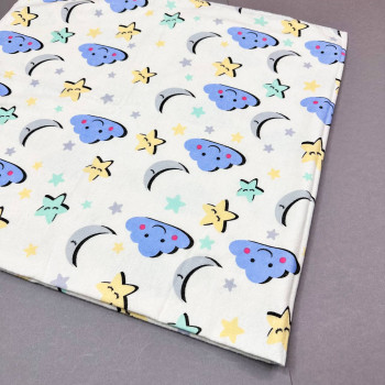 Байкова пелюшка · 110×90 см. · Блакитні хмаринки · Тепла — Babywear