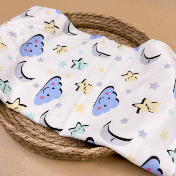Байкова пелюшка · 110×90 см. · Блакитні хмаринки · Тепла — Babywear