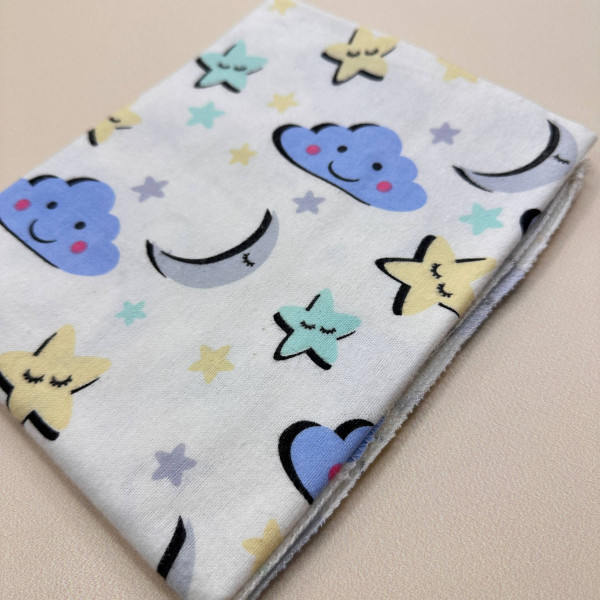 Байкова пелюшка · 110×90 см. · Блакитні хмаринки · Тепла — Babywear